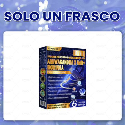 IOWOL ® PARCHES QUEMAGRASAS NOCTURNOS! ¡CERO PÍLDORAS, CERO DESPERDICIO, CERO ESFUERZO Y 100 % RESULTADOS!