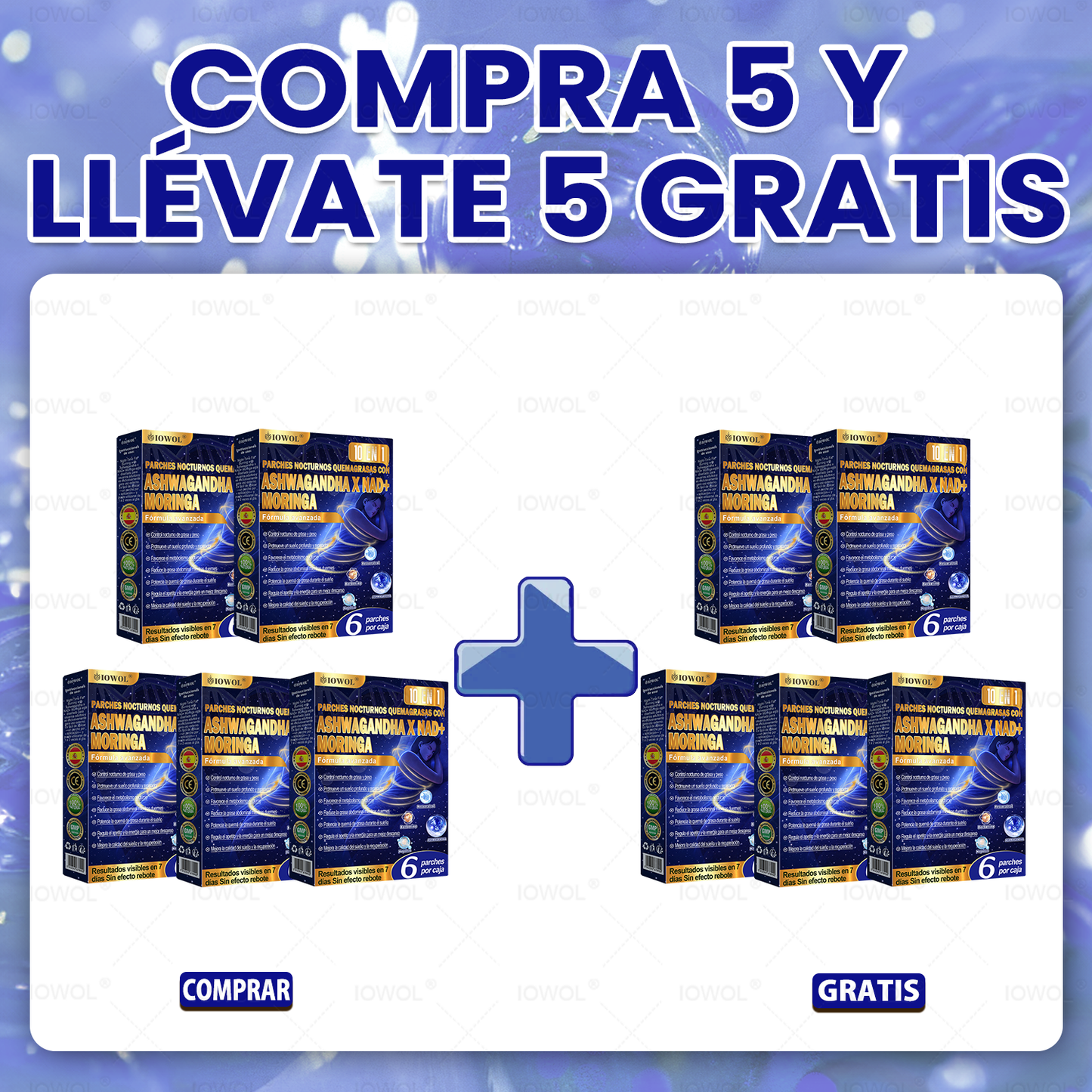 IOWOL ® PARCHES QUEMAGRASAS NOCTURNOS! ¡CERO PÍLDORAS, CERO DESPERDICIO, CERO ESFUERZO Y 100 % RESULTADOS!